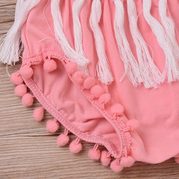 Emmie Backless Pom Pom Sunsuit Romper - Picture 6 of 7